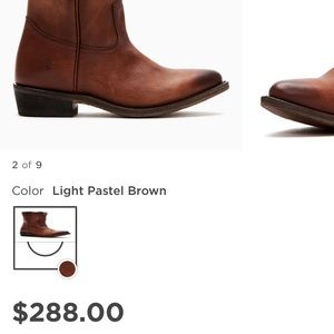 Frye Billy Women’s Ankle Boot in Cognac size 8